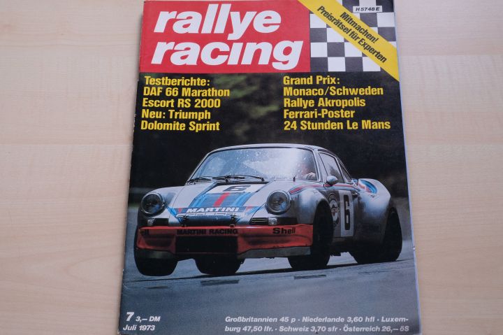 Deckblatt Rallye Racing (07/1973)